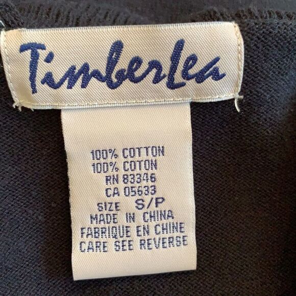 NWT Timberlea black embroidered beaded sweater - Picture 7 of 9